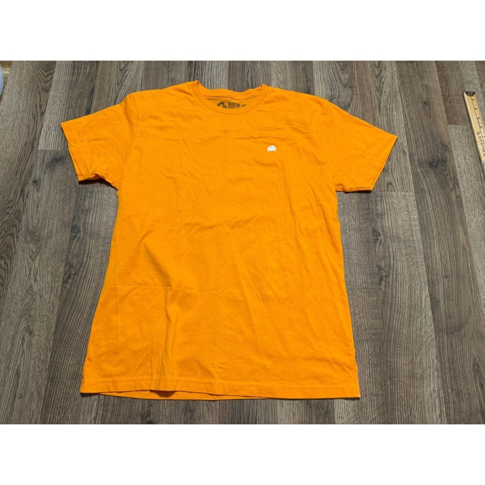 Into The AM Shirt Men's Size Medium Orange Short Sleeve Shirt Crewneck Logo